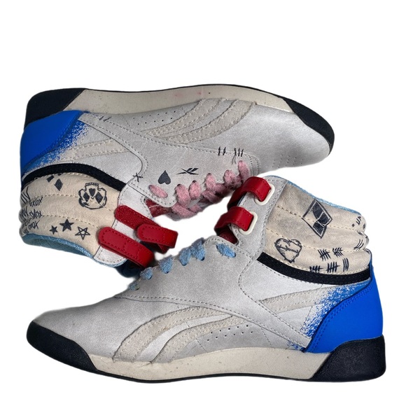 Reebok Freestyle High Harley Quinn DC Comics Sneaker Shoes Women’s Size 7.5‎ - Picture 8 of 12